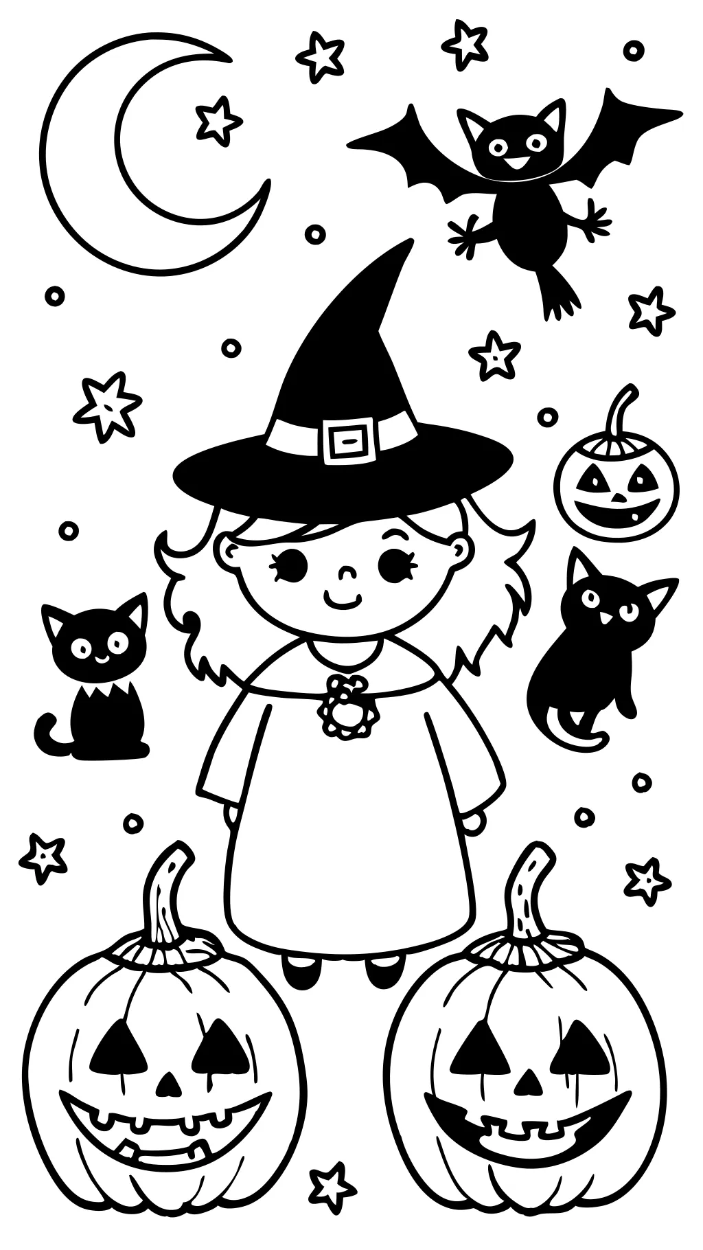 halloween witch coloring pages